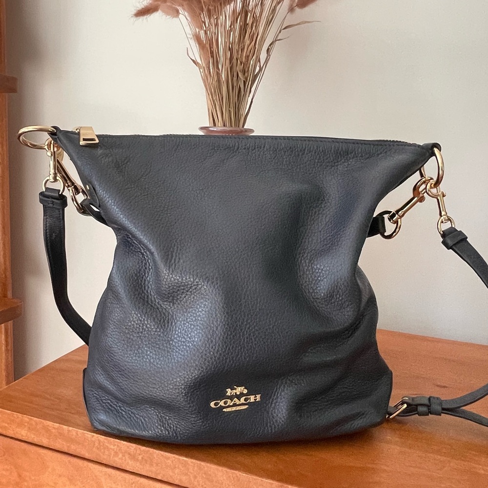 COACH Navy Hobo Bag